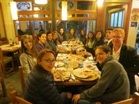 The lab Christams pizza party at Universidad San Francisco de Quito 2015