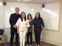 Belen and examiners after her masters thesis defence at Universidad san Francisco de Quito