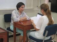 Clinical psychology students practice neuropsychological tests in my class at Universidad San Francisco de Quito