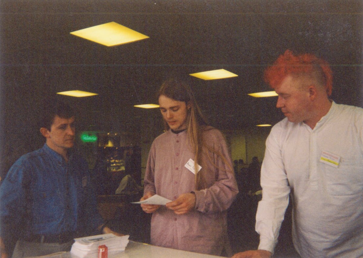 With Andy Field (the stats book guy) when we were both on the Student Members Group Committee at the British Psychological Society Conference, Warwick, UK, 1995